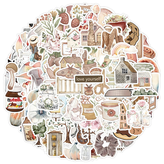 Vintage Cartoon Stickers 10/30/50/120PCS for Skateboard, Notebook, Luggage, Phone, Fridge, Bike, Kid Decals