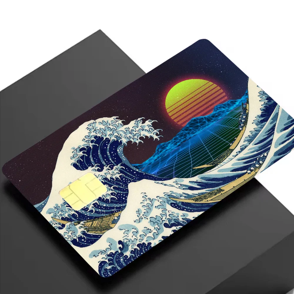 Great Wave Card Skin Set: 4pcs Debit/Credit Covers