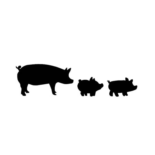 Decor MotorcycleDecals Fun Pig Family Decorative Accessories Creative Sunscreen Waterproof PVC Car Stickers