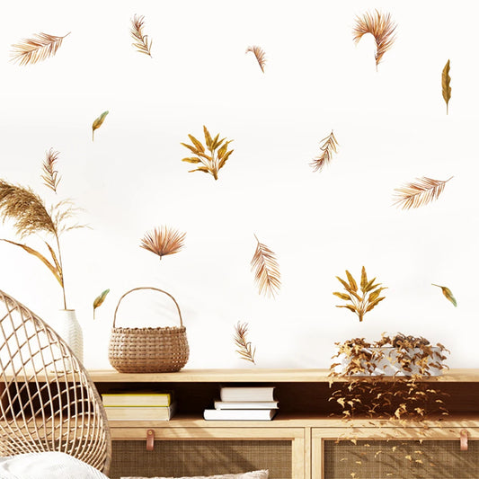 Boho Palm Leaves Wall Sticker Vinyl Removable DIY Self Adhesive Wallpaper Decals Home Decor