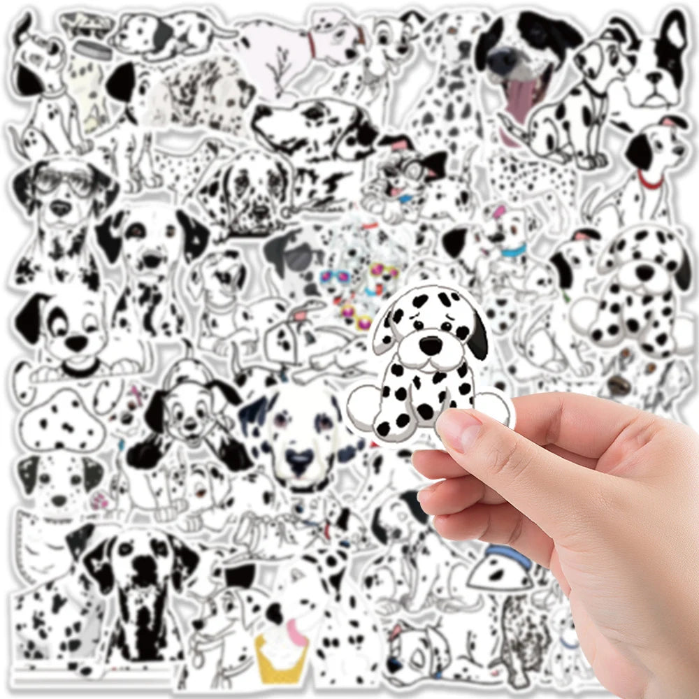 10/30/50PCS Cute Disney 101 Dalmatians Cartoon Stickers Decal Laptop Phone The Hundred and One Dalmatians Sticker for Kids Toy