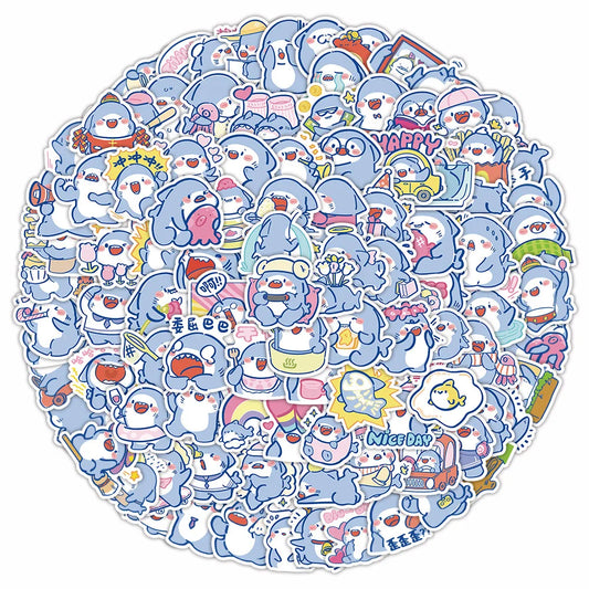 Cute Shark Stickers Waterproof Cartoon Decals for Laptop Phone Car Kids Toy Wholesale