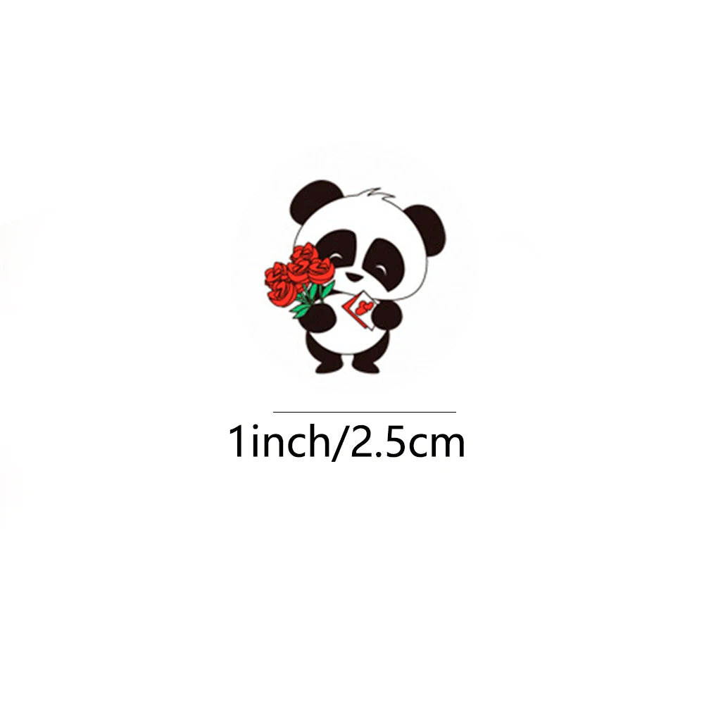 100-500pcs Panda Cute Cartoon Stickers 1inch Reward Sticker Gift Decoration Stationery Stickers