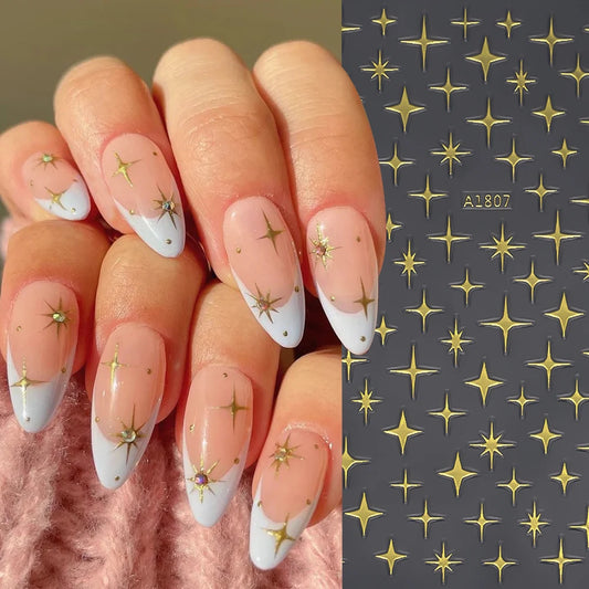 Star Nail Art Stickers 3D Self-Adhesive Decals