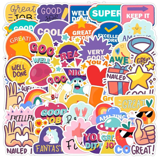 50pcs Cute Cartoon Graffiti Stickers for Helmet, Wall, DIY Decoration Wholesale
