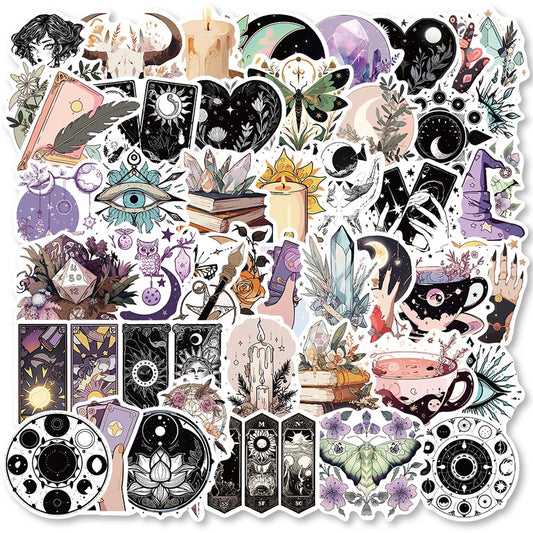 Boho Witchy Magic Crystal Stickers Waterproof Laptop Skateboard Car Phone Toy 10/30/50pcs