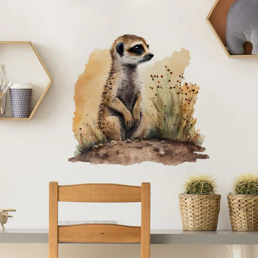 African Savannah Meerkat Wall Stickers Kids Room Decor