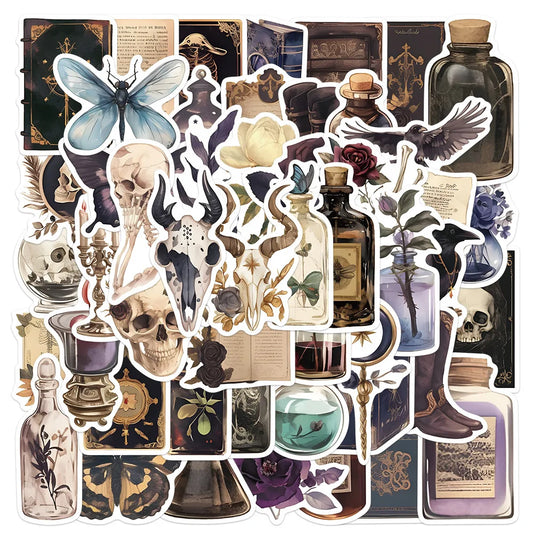 Dark Aesthetic Cartoon Sticker Pack - Laptop, Luggage, Skateboard, Fridge, DIY Graffiti