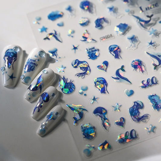 Sea Shell 3D Nail Sticker Ocean Beach Starfish Decor