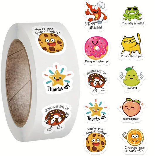 500pcs Cute Student Reward Stickers for Kids Education