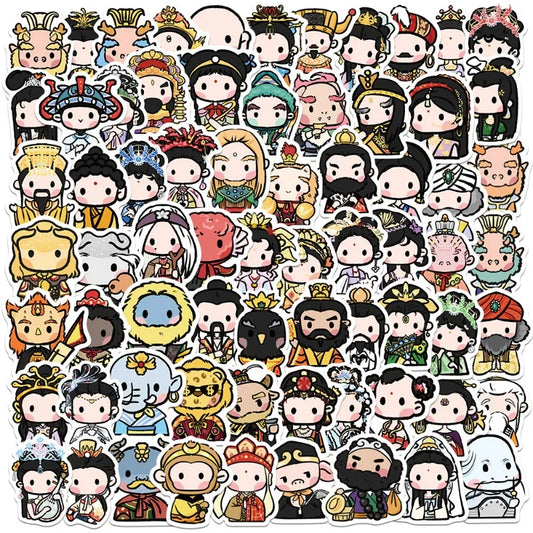 70pcs Journey To The West Stickers for Suitcase, Water Cup, Phone, Laptop, Scooter, Refrigerator