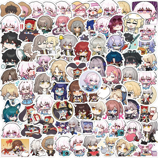 Honkai Star Rail Anime Stickers - 10/40/80pcs Cartoon Decals for Laptop, Phone, Diary, Scrapbook