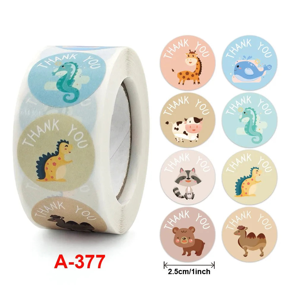 50-500pcs Cartoon Animal kids Sticker Cute Toy Game Sticker DIY Gift Sealing Label Student Decoration Stationery Notebook Supp