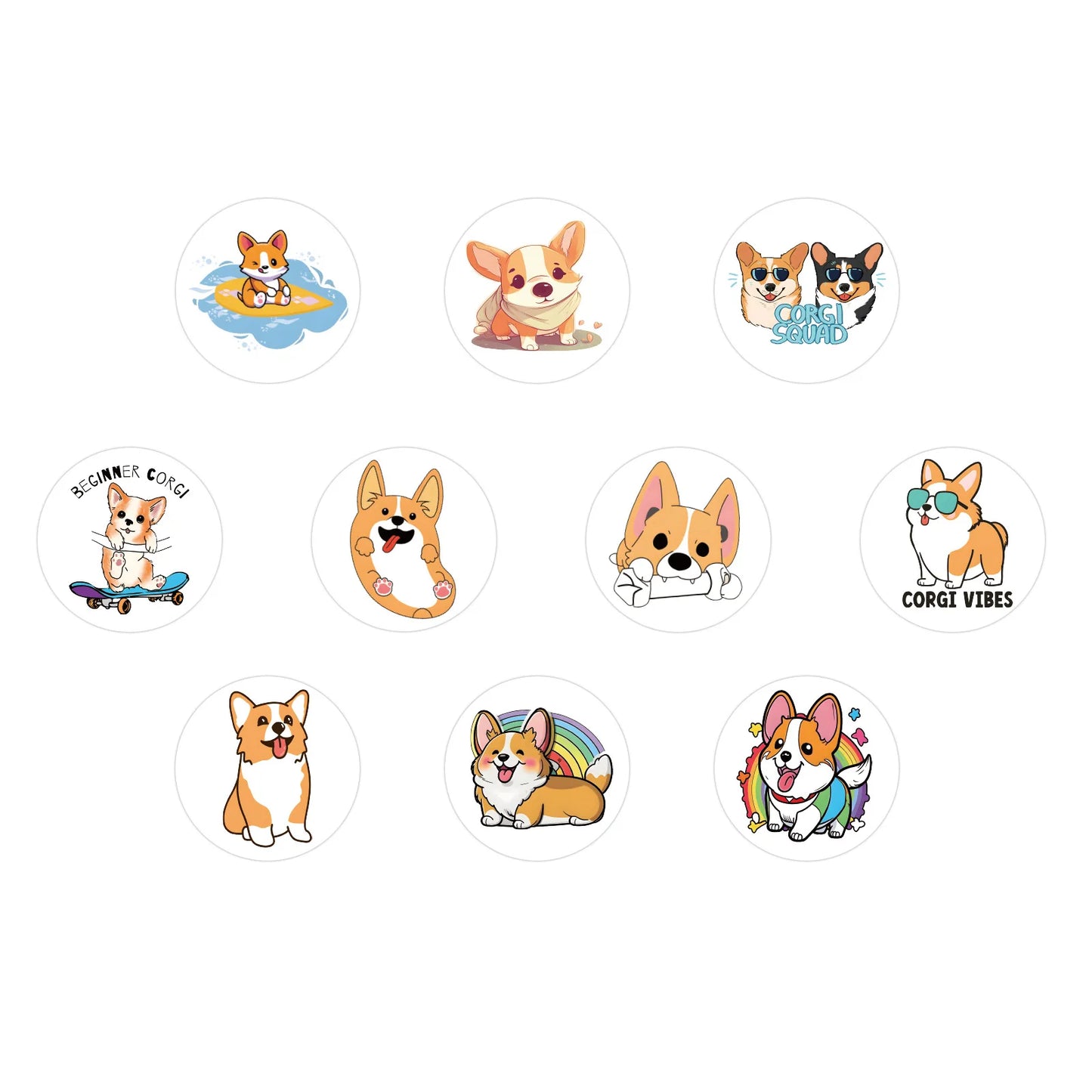 100-500pcs Cute Cartoon Dog Stickers for Kids Children's Packaging Animal Reward Sealing Label DIY Album Stationery Sticker