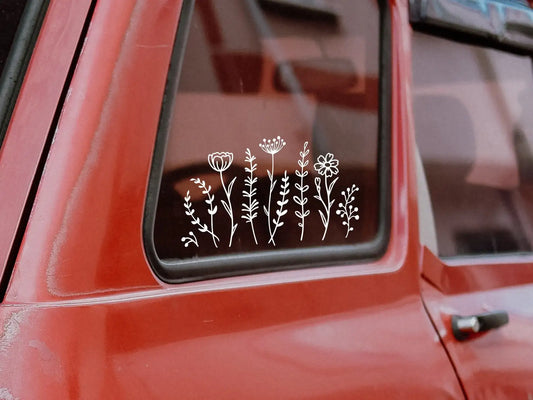 Wildflower Car & Laptop Vinyl Decal Stickers