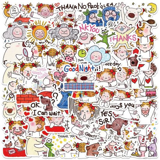 60PCS Cute COCO Girl Dog Vinyl Stickers for Car, Laptop, Phone, Diary, Kids Gift