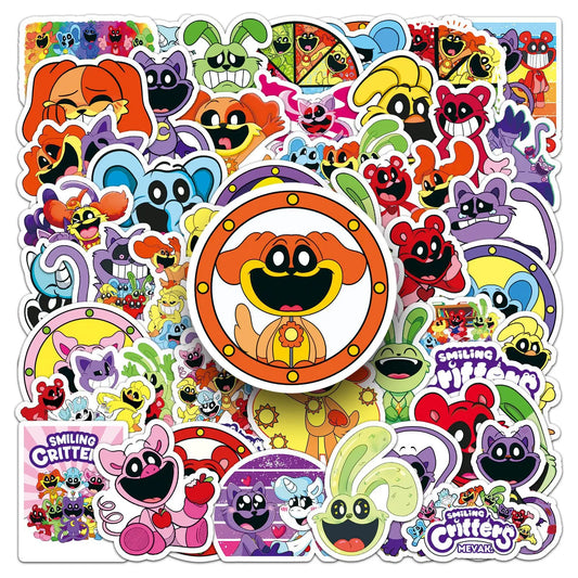 Smiling Critters Horror Game Stickers for Phone Laptop Luggage Skateboard Decals