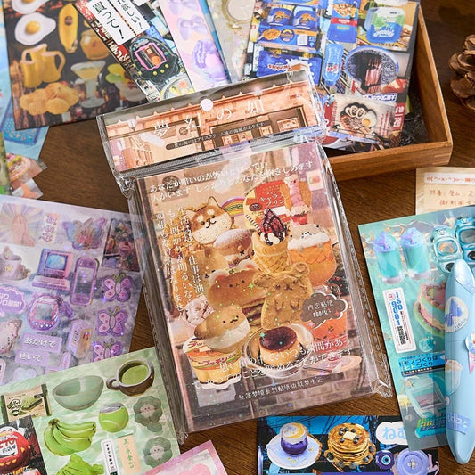 Vintage Japanese Kawaii Stickers: 45 Sheets, Cute & Decorative