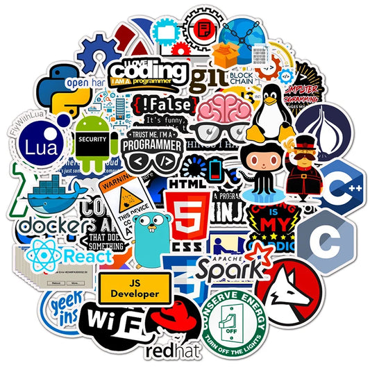 Kawaii Programming Stickers: Laptop, Diary, Scrapbook Supplies