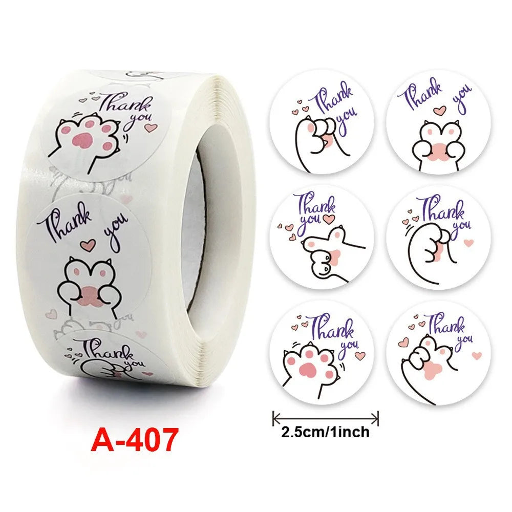 50-500PCS Cute Cartoon Reward Stickers Children Girl Gift Scrapbook Decoration Label 1Inch Handmade DIY Cartoon Toy Stickers