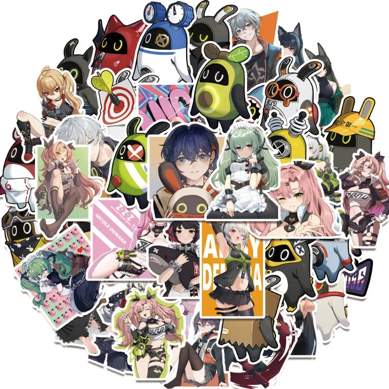 50pcs Absolute Zero Game Graffiti Stickers for Laptop, Phone, Scooter, Cup, Suitcase, Stationery, Refrigerator