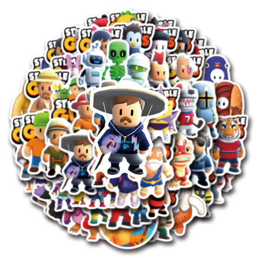 Stumble Guy Stickers: Cartoon Graffiti for Laptops & More