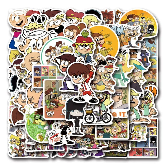 50pcs The Loud House Stickers for Luggage, Phone, Car, Laptop, Refrigerator