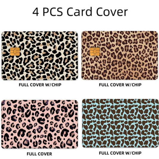 Leopard Print Anime Sticker for Credit/Debit Cards