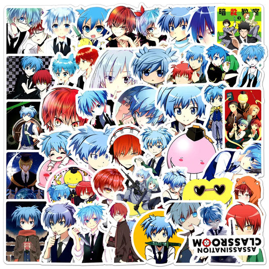 50pcs Assassination Classroom Stickers for Helmets, Desktops, Walls, DIY Decoration Wholesale