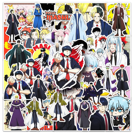 Mashle Anime Stickers: Waterproof PVC for Skateboard, Notebook, Graffiti - 10/30/50PCS
