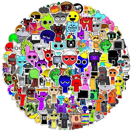 Anime Incredibox Stickers 10/30/50/100pcs Waterproof Laptop Phone Suitcase Skateboard Fridge Kids Toys