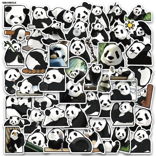 Cartoon Panda Stickers for Kids DIY Notebook Bike Laptop Skateboard Decor