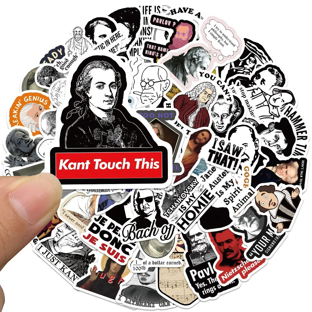 50pcs Funny Cartoon Meme Famous Person Celebrity Stickers For Luggage Laptop Guitar Phone Diary Waterproof Graffiti Vinyl Decals