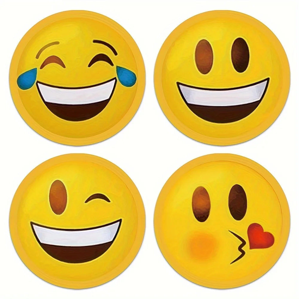 500pcs/roll Cartoon Funny Face Expression Reward Stickers, DlY Decoration Label  For Game Gift Envelope Self Adhesive Stickers