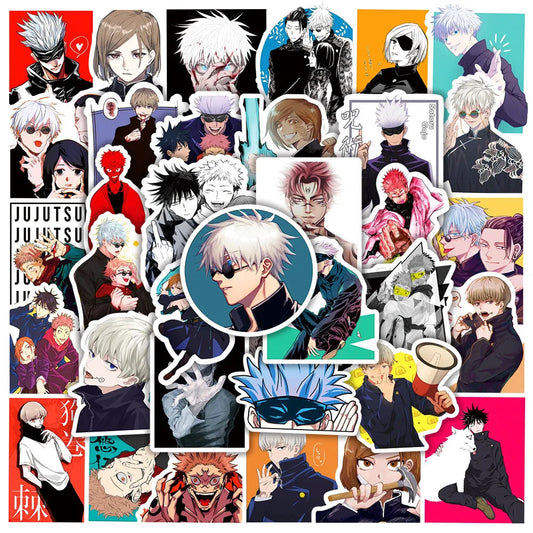 50pcs Jujutsu Kaisen Stickers for Helmets, Walls, DIY Decor Wholesale