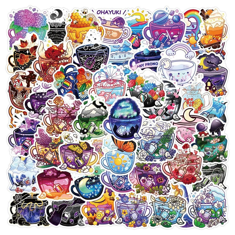 Cute Flower Cartoon Stickers for Laptop, Scrapbook, Phone Decoration (10/30/49pcs)