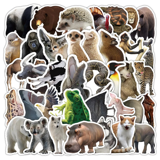 Realistic Animal Stickers Lion Decals for Scrapbook Luggage Laptop Guitar Kids Toy