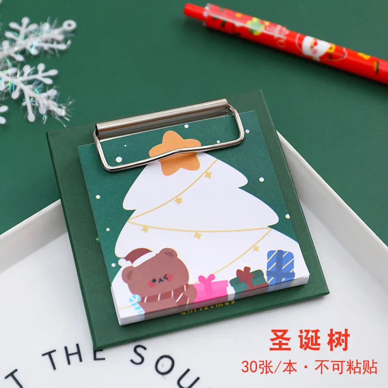 Christmas Cartoon Animal Memo Pads - Cute Non-Adhesive Musical Paper Notes for Girls Gift School Stationery