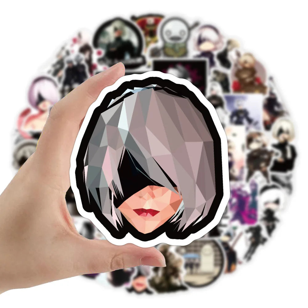 10/30/50PCS Anime NieR Automata Game Graffiti Stickers Decals Waterproof Phone Motorcycle Bike Bumper Sticker DIY Toys For Kids