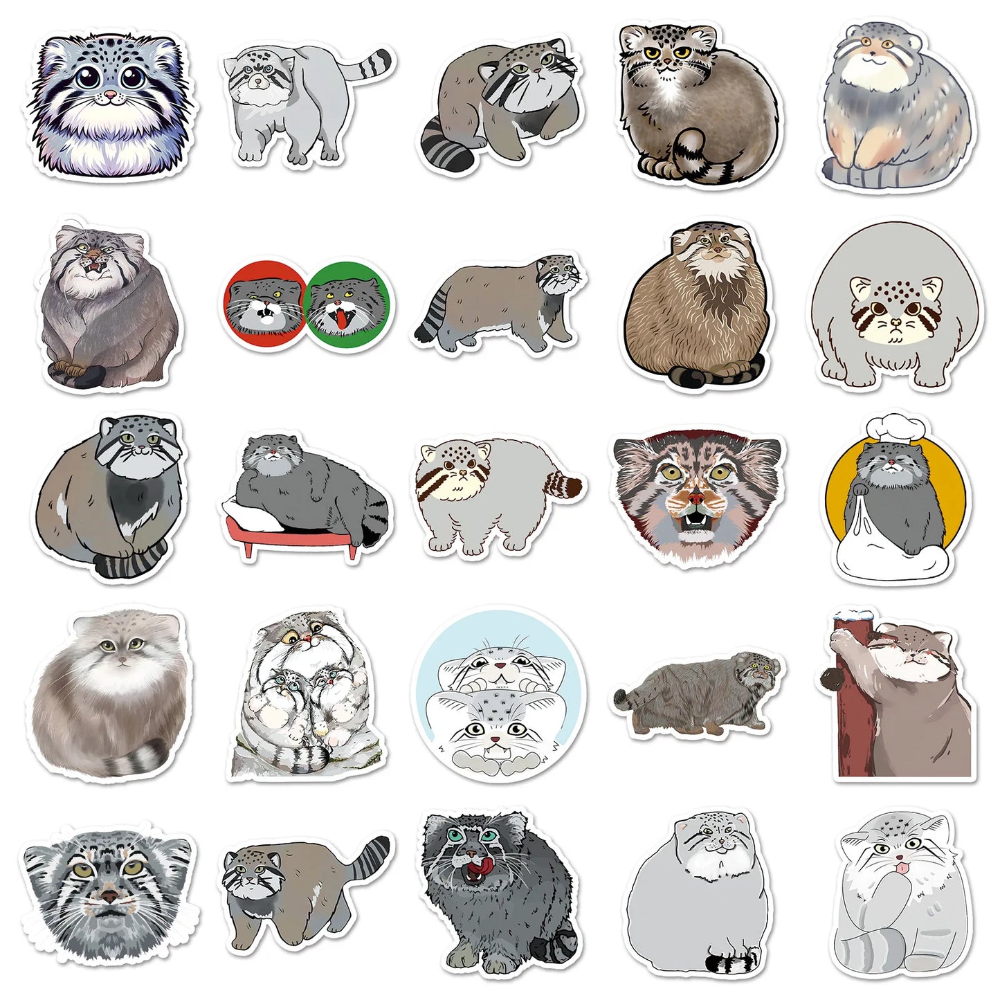 10/30/50PCS Manul Graffiti Stickers Cute Animal Cartoon Sticker Scrapbook Luggage Laptop Guitar Car Bike Skateboard Kids Toys、