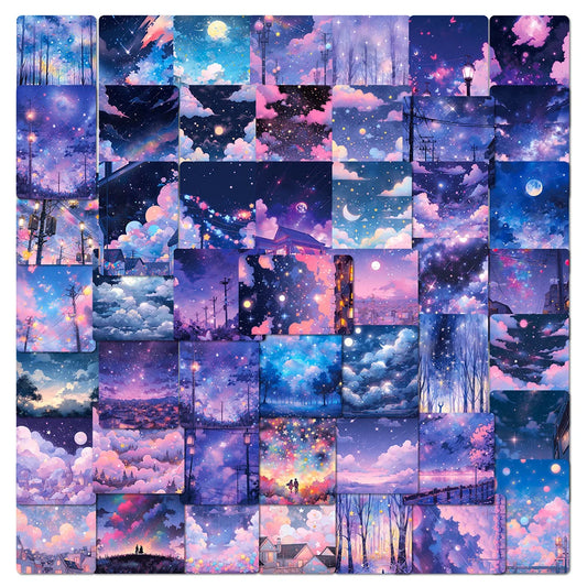 Starry Sky Aesthetic Stickers for Scrapbook Laptop Phone Car Decoration
