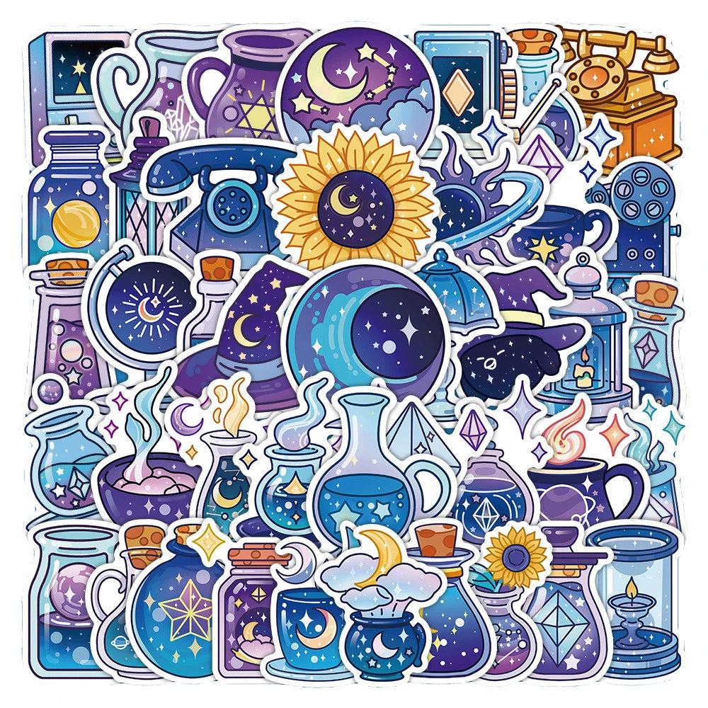 Cute Cartoon Astral Stickers for Laptop, Luggage, Fridge - 10/30/50/100pcs