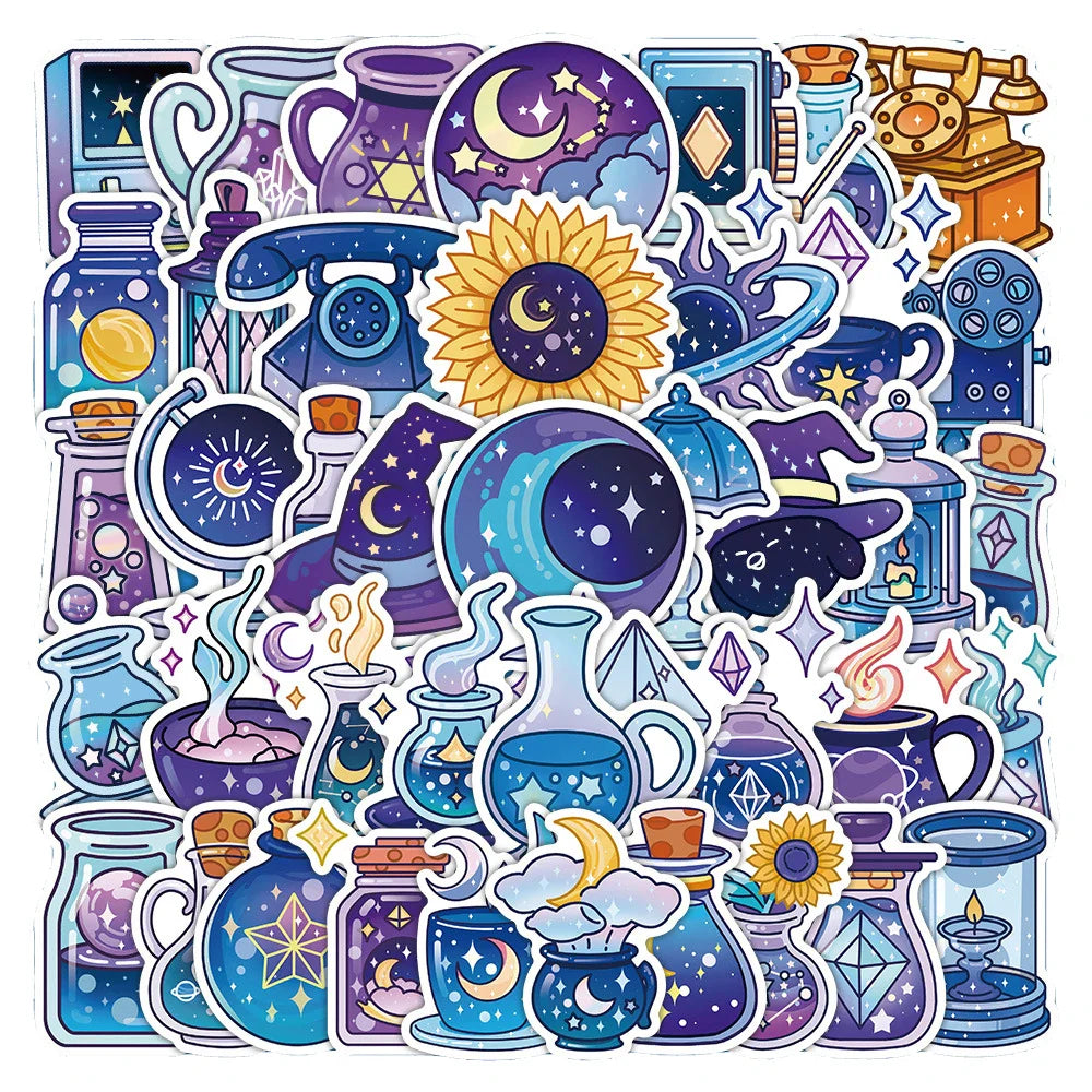 Cute Cartoon Astral Stickers for Laptop, Luggage, Fridge - 10/30/50/100pcs