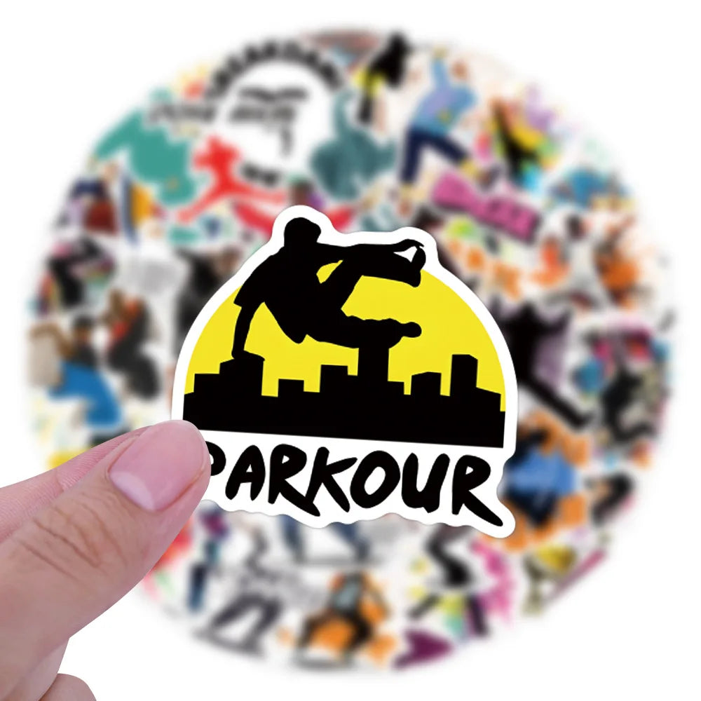 Break Dance Cartoon Stickers Pack - Cool Graffiti Decals for Luggage, Laptop, Guitar, Car, Bike, Skateboard, Kids Toys