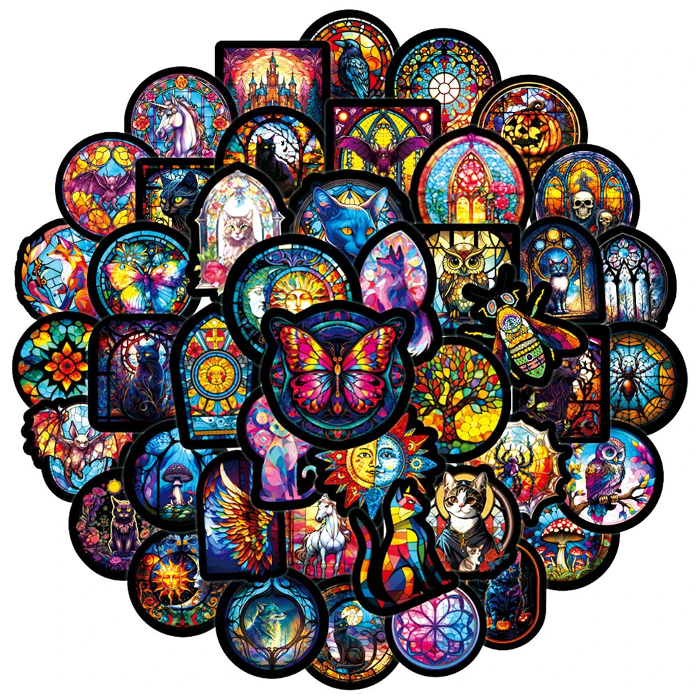 Cartoon Gothic Dark Art Stickers for Laptop, Phone, Suitcase - 10/30/50pcs
