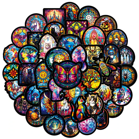 Cartoon Gothic Dark Art Stickers for Laptop, Phone, Suitcase - 10/30/50pcs