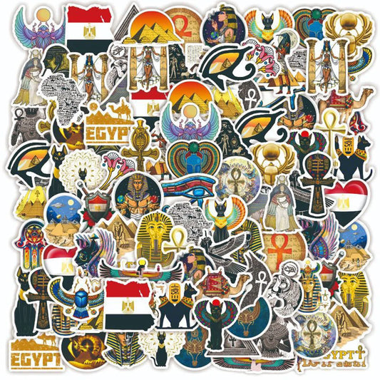 Ancient Egypt Pharaoh Bastet Cat Stickers 10/30/50PCS Laptop Luggage Skateboard Decals