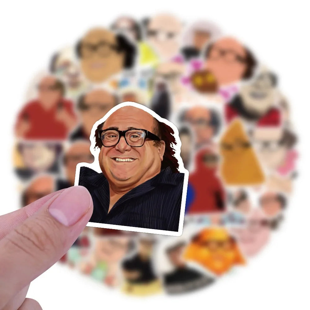 10/60pcs Funny Danny Devito Stickers Decoration Suitcase Scrapbooking Laptop Phone Stationery Japan Manga Kid Toy