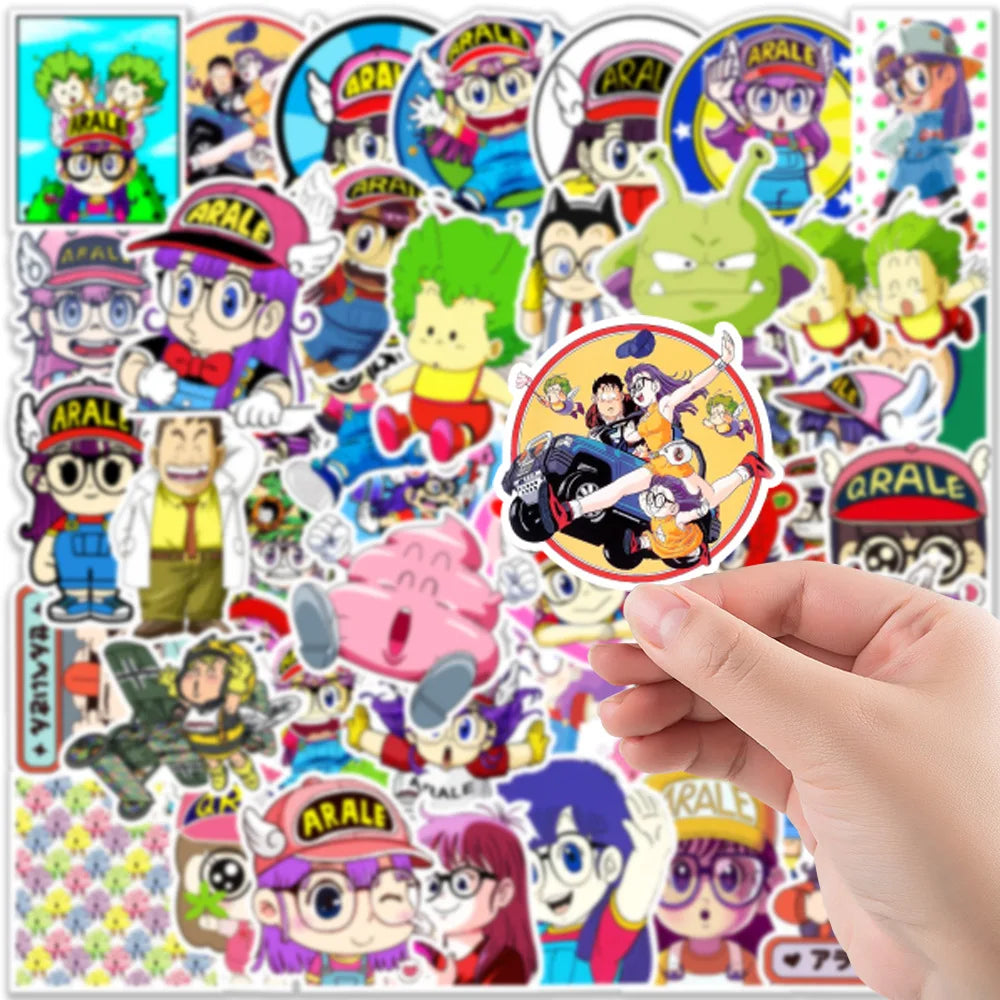 10/50Pcs Cartoon Kawaii Creative Cute A La Le Stickers for Mobile Phone Laptop Luggage Skateboard Stickers Kids Toy