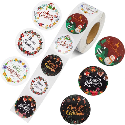 Christmas Stickers Labels Xmas Decor Gift Tags 100-500pcs